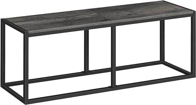 HOOBRO Dining Bench, 47.2 Inch Industrial Style Kitchen Table Bench, Steel Frame by HOOBRO