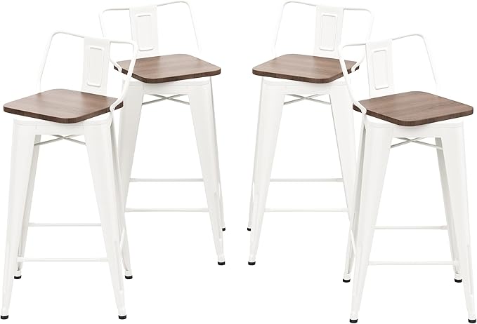 24 Inch Swivel Bar Stools Set of 4 by ALISH