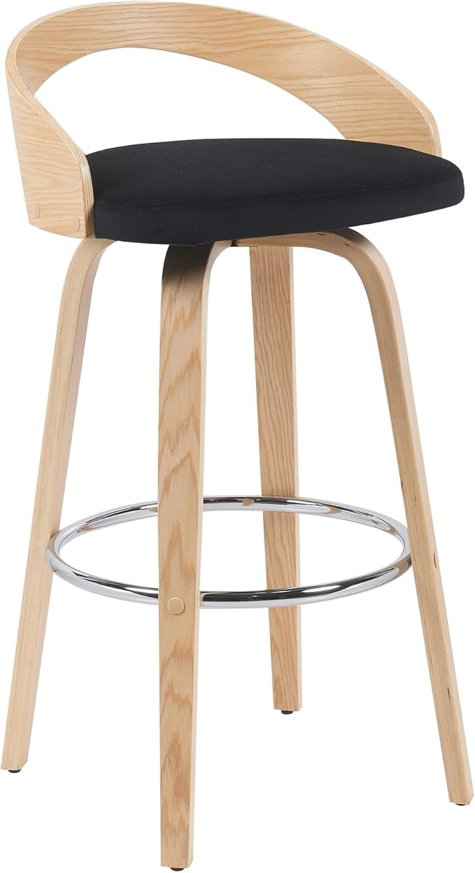 Armen Living Sonia Modern Swivel Bar Height Stool - Image 2