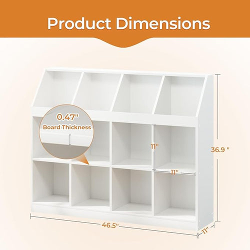 12-Cube Wooden Storage Bookcase - Image 2