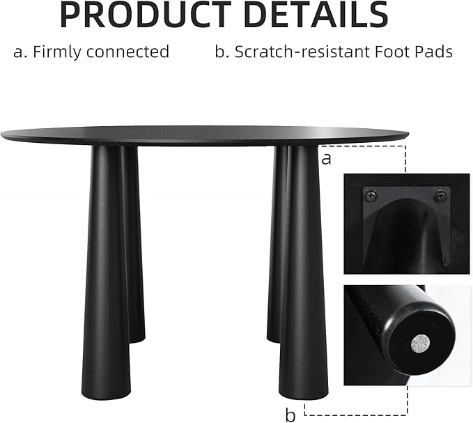 Casaphoria 52" Round Dining Table, Kitchen Table - Image 6