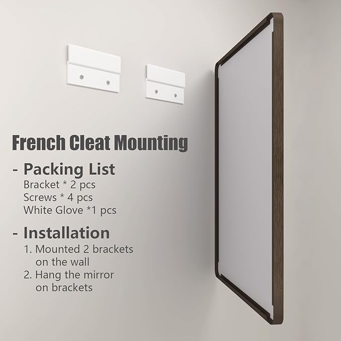 50x40 Inch Bronze Metal Framed Bathrrom Mirror, Brushed Metal Bathroom Vanity - Image 5