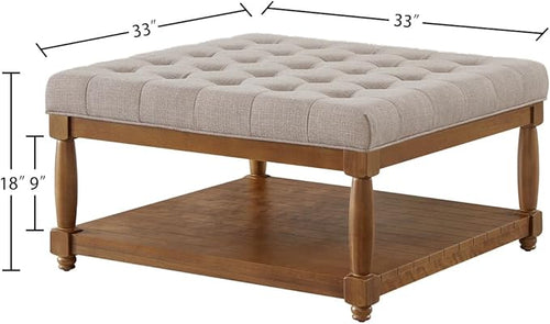 24KF Upholstered Square Coffee Table - Image 2
