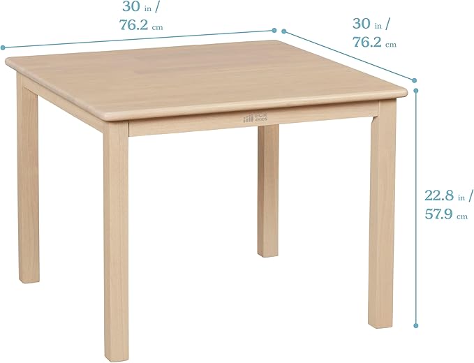ECR4Kids 30in Square Hardwood Table - Image 2