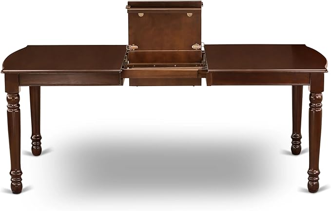 East West Furniture DODA5-MAH-26 5 Piece Dinette Set Consists of a Rectangle - Image 5