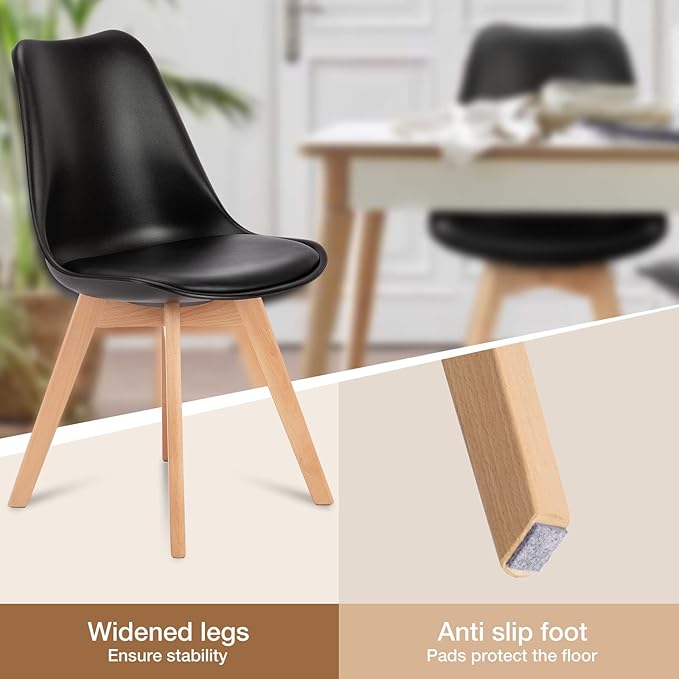OLIXIS Dining Chairs Set of 8 Kitchen Mid Century Modern Chairs - Image 4