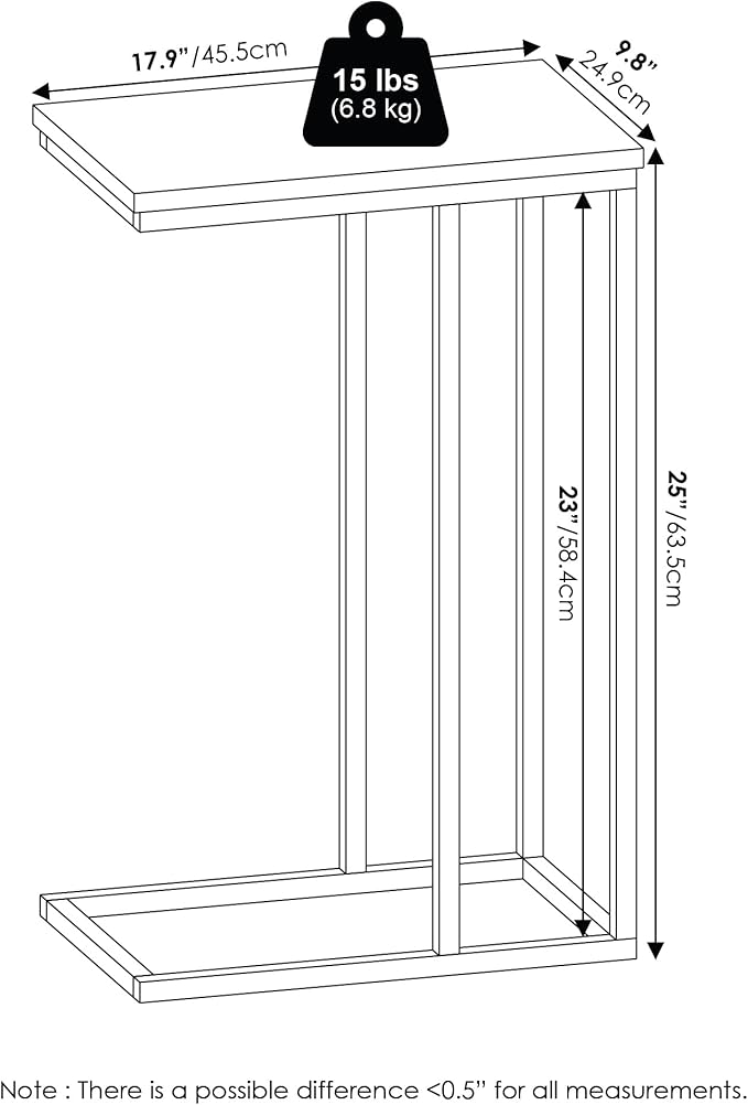Furinno Camnus Modern Living Sofa Side Table - Image 3