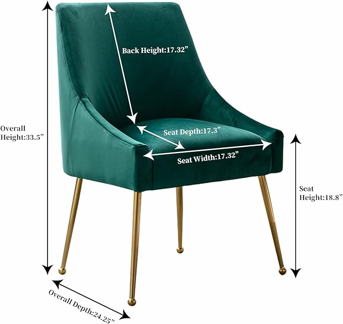 Modern Velvet Dining Chairs Set of 6, Contemporary Upholstered Furniture - Image 3
