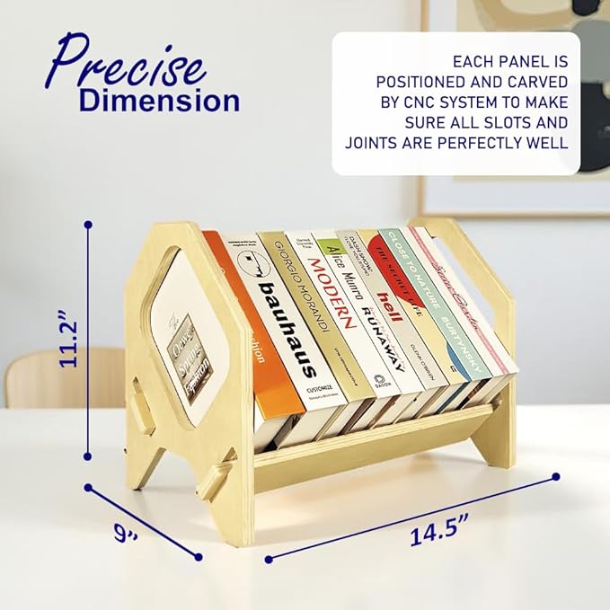 2 Pack Desktop Bookshelf, Stackable Book Organizer - Image 2