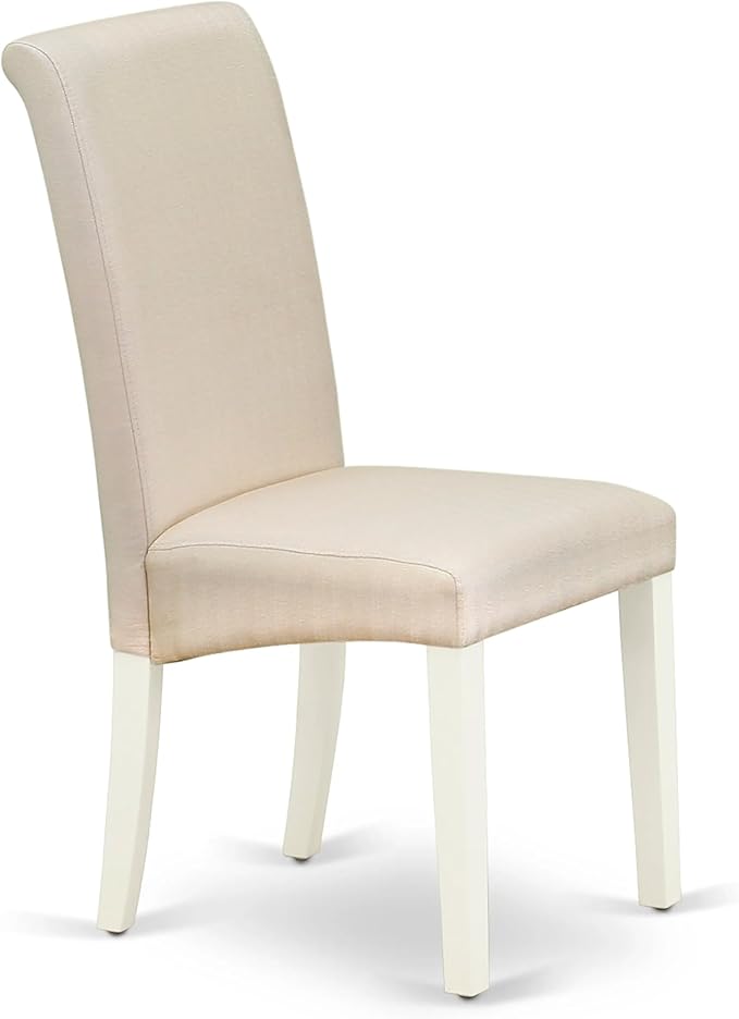 East West Furniture AMBA3-LWH-01 3 Piece Modern Dining Table Set Contains a - Image 6