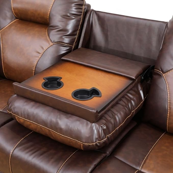 Manual Breathing Leather Recliner Sofa, Leather Recliner Couch, Comfortable - Image 6