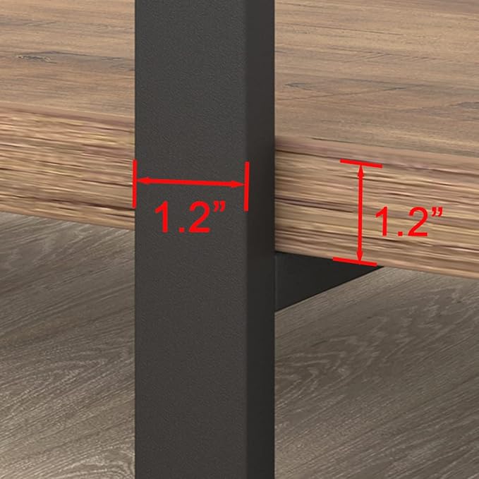 HSH Tall Bookcases and Book Shelves 6 Shelf, Metal Wooden Book Shelf and - Image 2