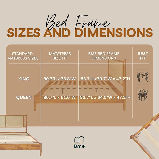 Bme Oliver Headboard Queen Size Bed Frame - Image 6