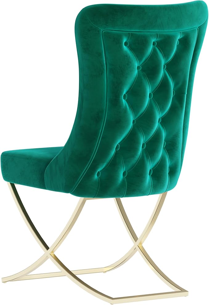 Ottomanson Royal Dining Chairs Set of 8 – Upholstered Tufted Microfiber - Image 5