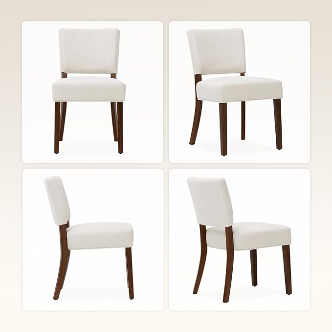 COLAMY Mid Century Modern Dining Chairs Set of 2, Upholstered Kitchen Chairs - Image 6