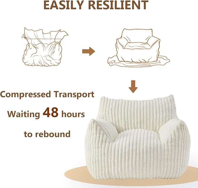 Giant Bean Bag Chairs for Adults Teens, Large Bean Bag Sofa Chairs - Image 7
