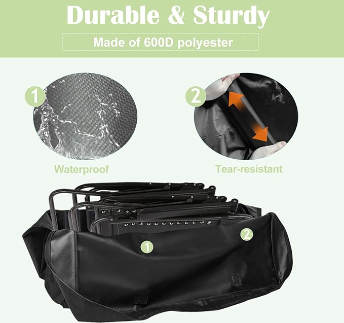 4/6/ 8 Foot Folding Table Storage Bag, Waterproof Heavy Duty Large Carrying Bag - Image 3