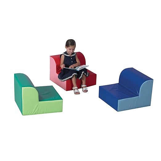 Children's Factory Library Trio Cozy Kids Chairs, Toddler Flexible Seating by ChildrensFactory