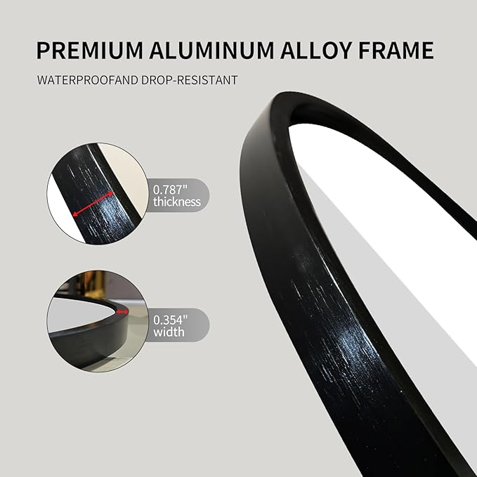 LAIYA 36x22inch Oval Wall Bathroom Mirror - Image 4