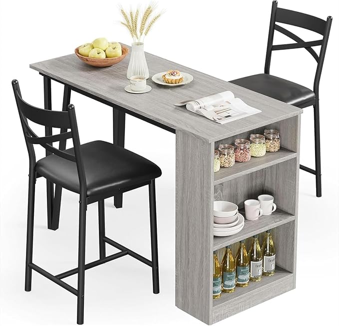 GAOMON 3 Piece Bar Table Set for 2, Bar Table and Chairs Set - Image 8