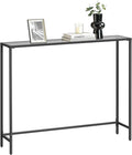 VASAGLE Entryway Table, Console Table, Tempered Glass Tabletop, Modern Sofa by VASAGLEbySONGMICSHOME
