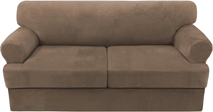 H.VERSAILTEX Sofa Cover 3 Piece T Cushion Loveseat Slipcovers Thick Velvet by HVERSAILTEX