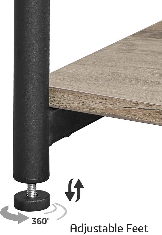 TUTOTAK End Table with Charging Station, Side Table with 2 USB Ports and 2 - Image 8