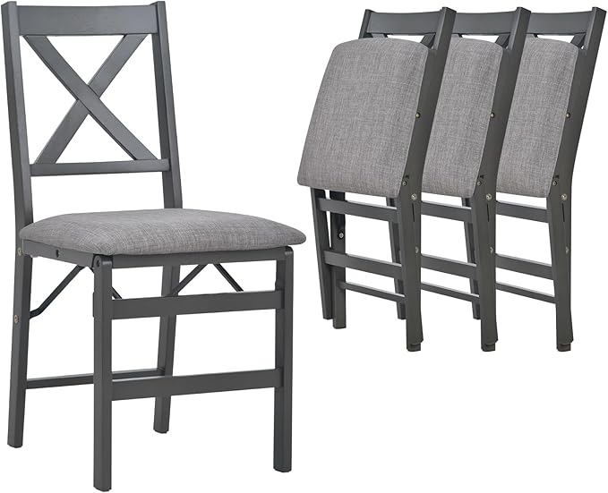 COLAMY Folding Dining Chairs Set of 4, Foldable Chairs by COLAMYINC