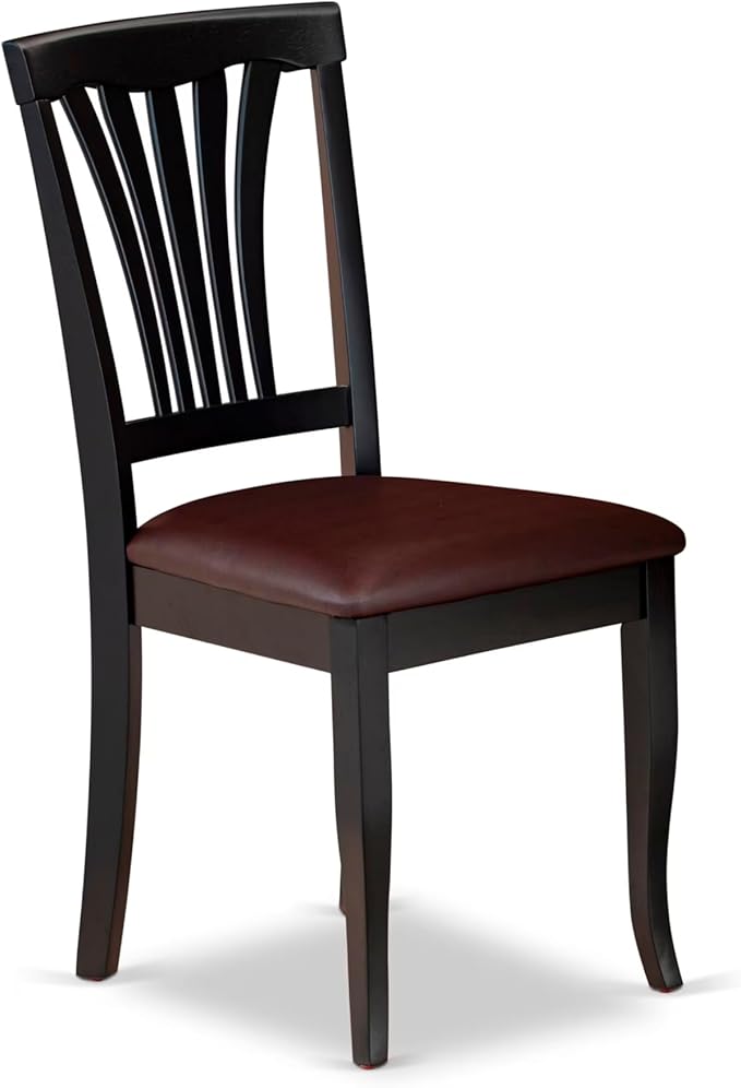 East West Furniture ANAV3-BLK-LC 3 Piece Dining Room Furniture Set Contains a - Image 10