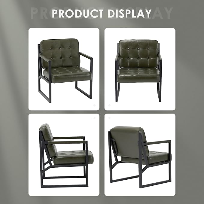 COLAMY Accent Chairs Set of 2, Modern Accent Arm Chairs - Image 7
