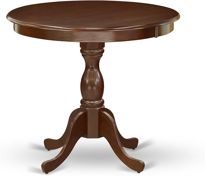 East West Furniture AMDA3-MAH-W 3 Piece Dining Table Set - Image 3