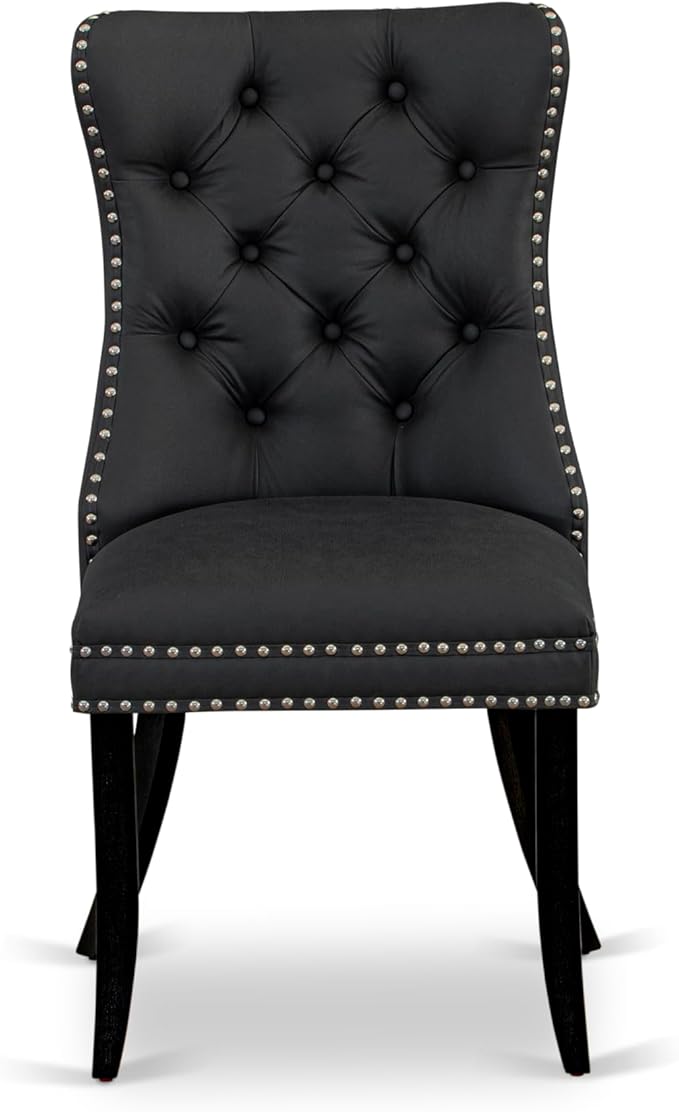 East West Furniture LGDA7-BLK-12 7 Piece Dinette Set Contains a Rectangle - Image 7