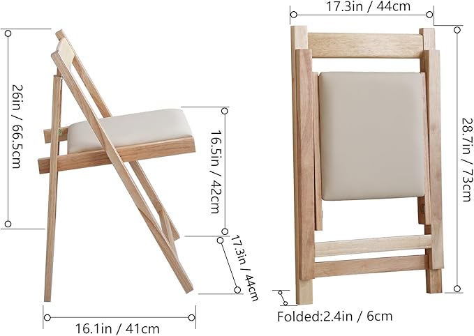 Folding Dining Chairs with Padded Seat Lightweight sillas para Fiestas - Image 3