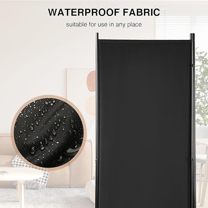 Room Divider 3-Panel Privacy Screen, Portable Screen Steel Frame - Image 5