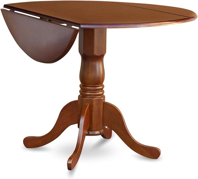 East West Furniture DLAV3-SBR-W 3 Piece Dining Table Set - Image 6