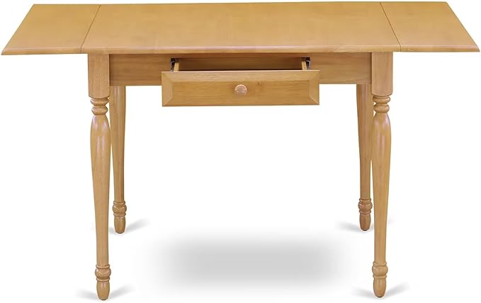 East West Furniture MZAN5-OAK-C 5 Piece Dinette Set - Image 7