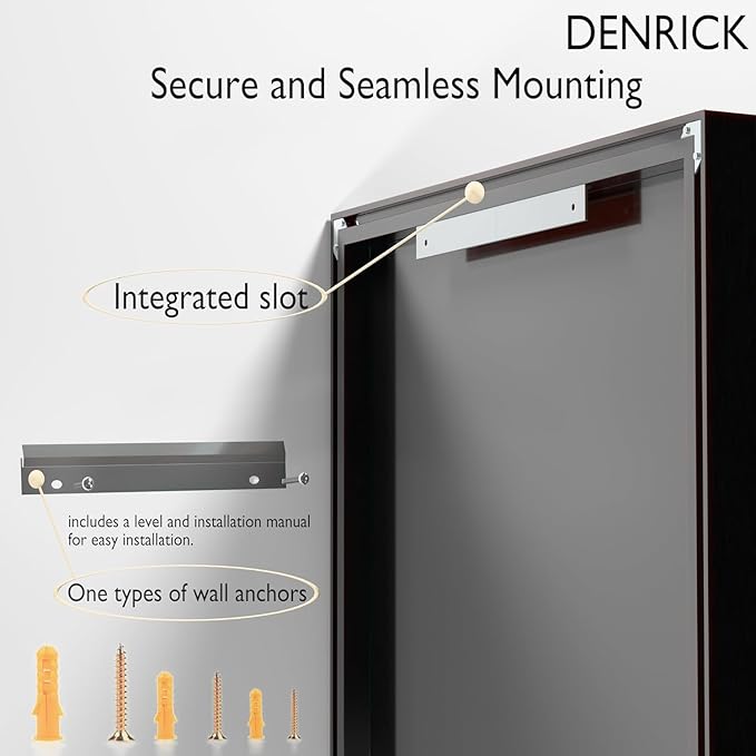DENRICK 20X36 Wall Mounted Large Bathroom Mirror Black Bathroom Rectangular - Image 5