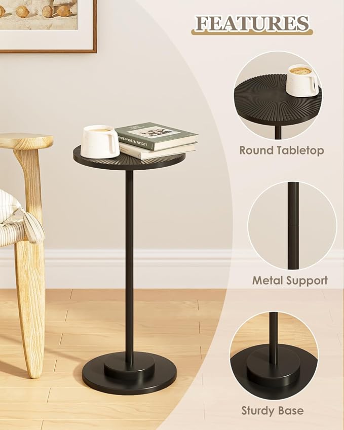 Round Side Table, Small Drink Table - Image 6