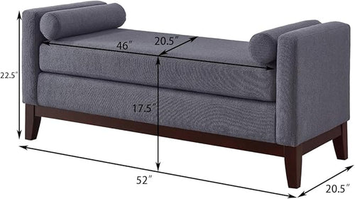 24KF Large Upholstered Boucle Fabric Ottoman - Image 2
