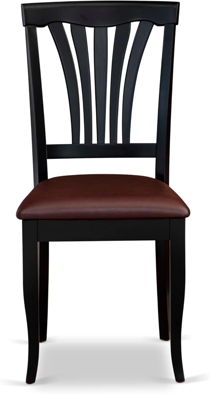 East West Furniture PLAV9-BCH-LC 9 Piece Dining Room Table Set Includes an Oval - Image 9