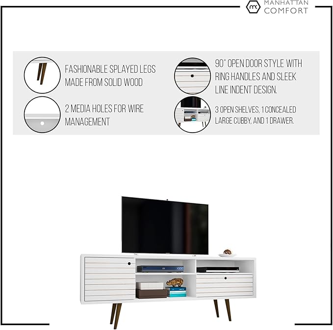 Manhattan Comfort Liberty Collection Mid Century Modern TV Stand - Image 10