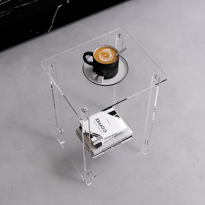 Eglaf Acrylic Small Side Table - Image 6