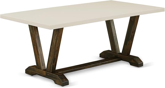 East West Furniture V727VE703-5 5 Piece Dining Room Table Set Includes a - Image 3