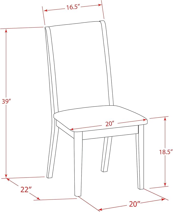 East West Furniture V027LA015-9 9 Piece Dining Set Includes a Rectangle Dining - Image 16