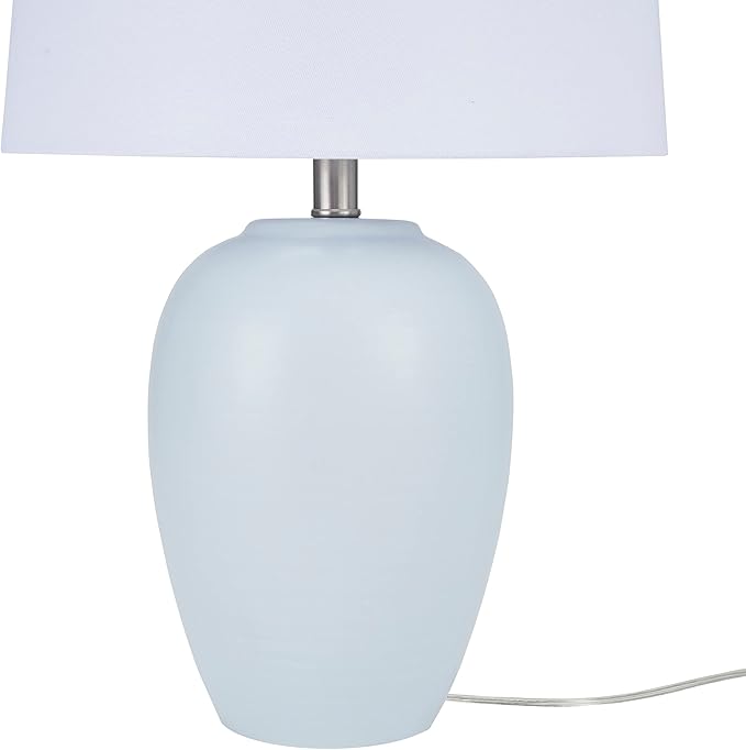 Nourison 23" Coastal Blue Ceramic Pot Table Lamp - Image 6