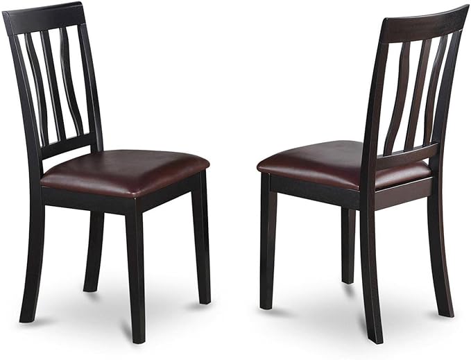 East West Furniture HLAN3-BCH-LC 3 Piece Dining Room Table Set Contains a Round - Image 3