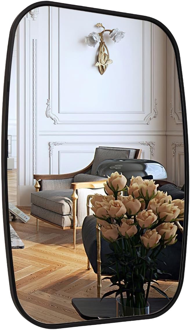ANDY STAR Black Oval Mirrors for Bathroom, 24x36 Inch Oblong Bathroom Mirrors - Image 9