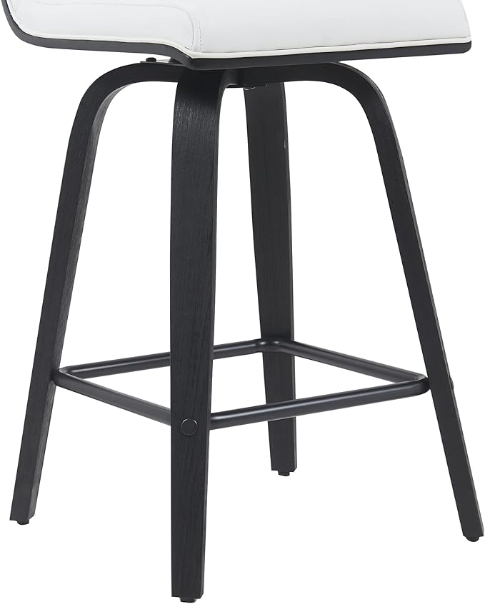 Armen Living Vienna Modern Swivel 26" Counter Height Barstool - Image 7