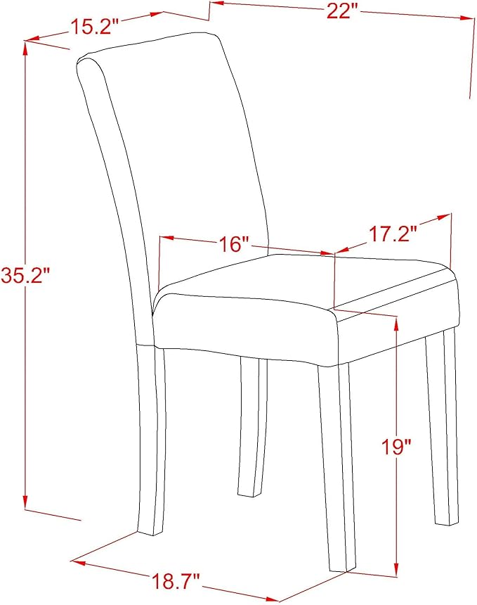 East West Furniture X727AB747-9 9 Piece Dining Set Includes a Rectangle Dining - Image 14
