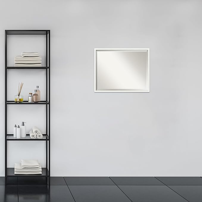 Amanti Art White Bathroom Mirror - Image 4